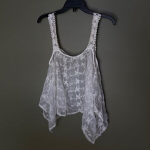 White lace cami top